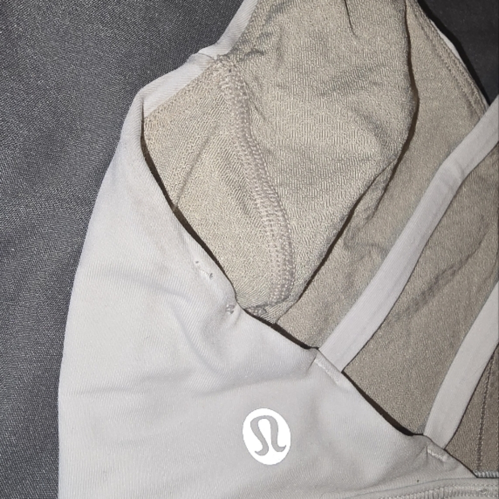 lululemon athletica Beige/white Sports Bra